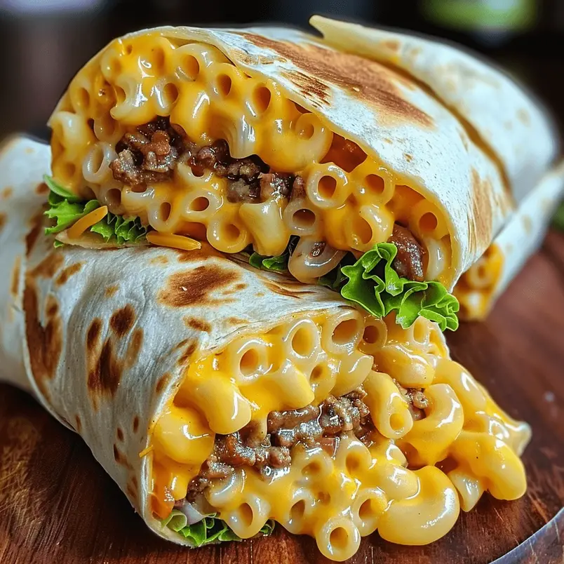 Mac 'n' Cheese Burger Wrap