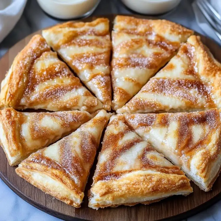 Cinnamon-Sugar Pizza made with Crescent Rolls