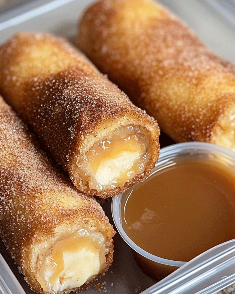 Cheesecake Egg Rolls Recipe - Easy Dessert with Caramel