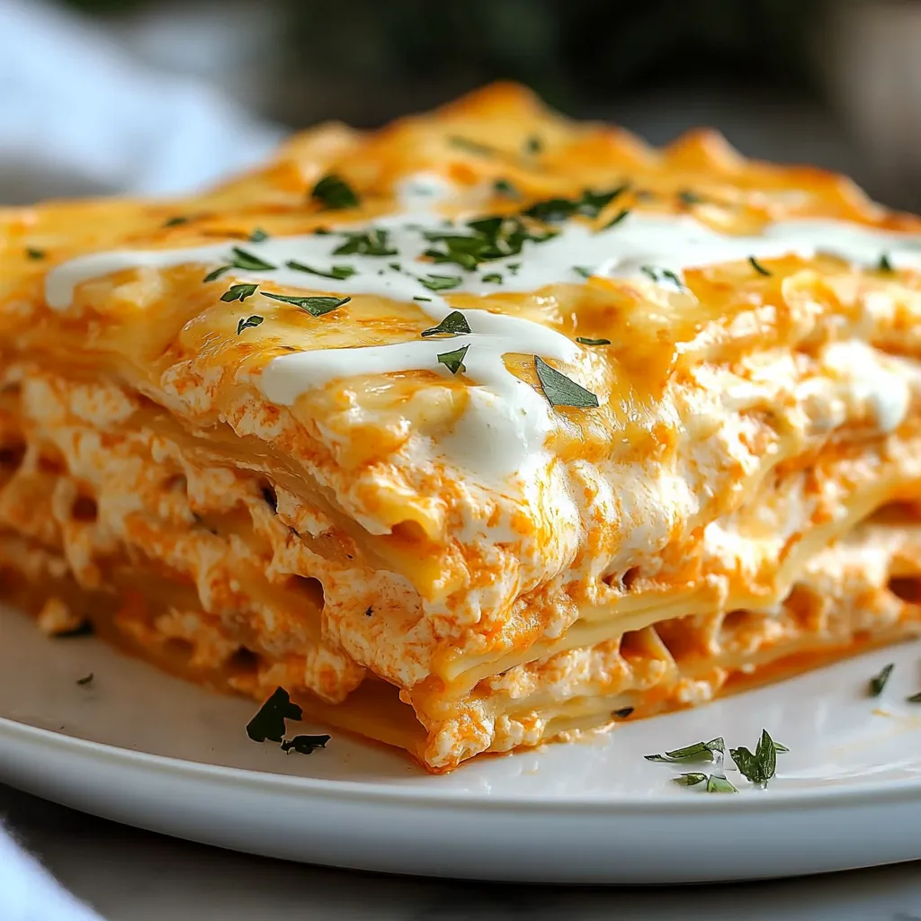 Ranch drizzled lasagna