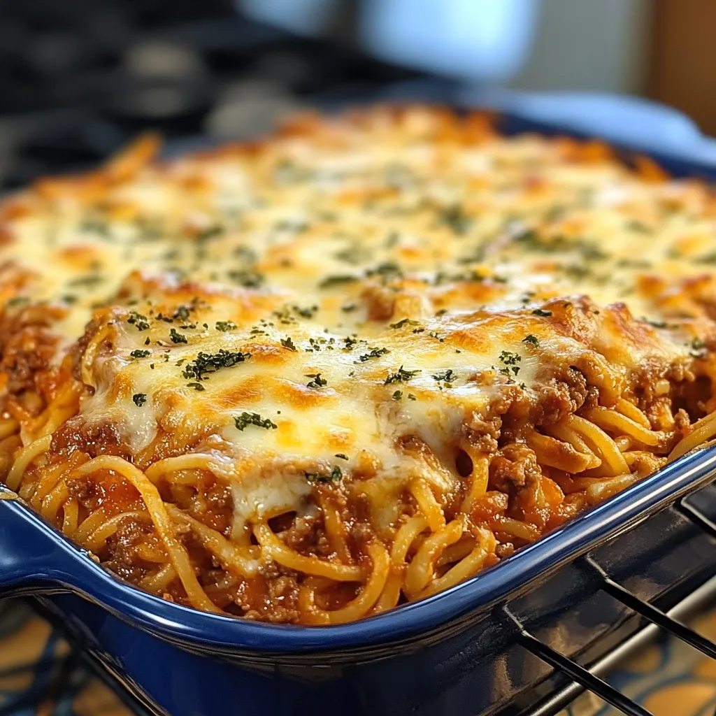 Cheesy baked pasta dish