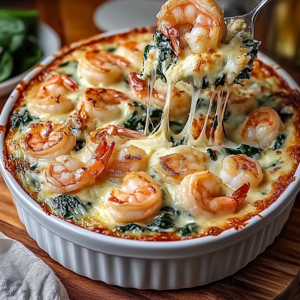 Cheesy and Creamy Shrimp & Crab Spinach Dip